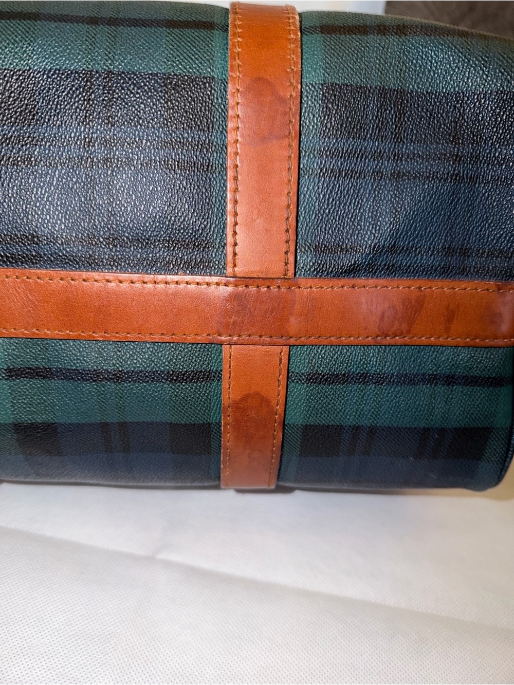 Vintage Polo Ralph Lauren Blackwatch Plaid Boston Bag - Picture 9 of 16